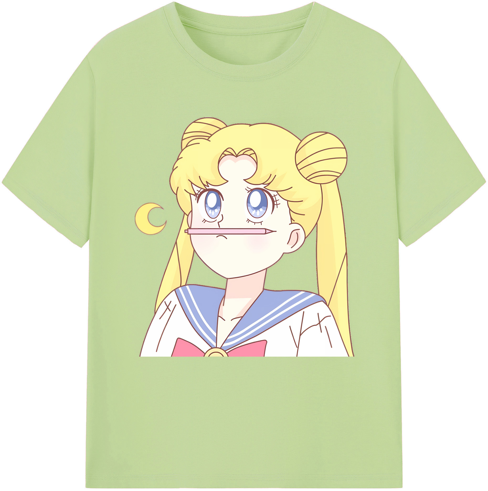 （画像用） 美少女戦士セーラームーン 愛野 美奈子 あいの みなこ Sailor Moon Aino Minako 綿100％半袖Tシャツ（フロントプリント）